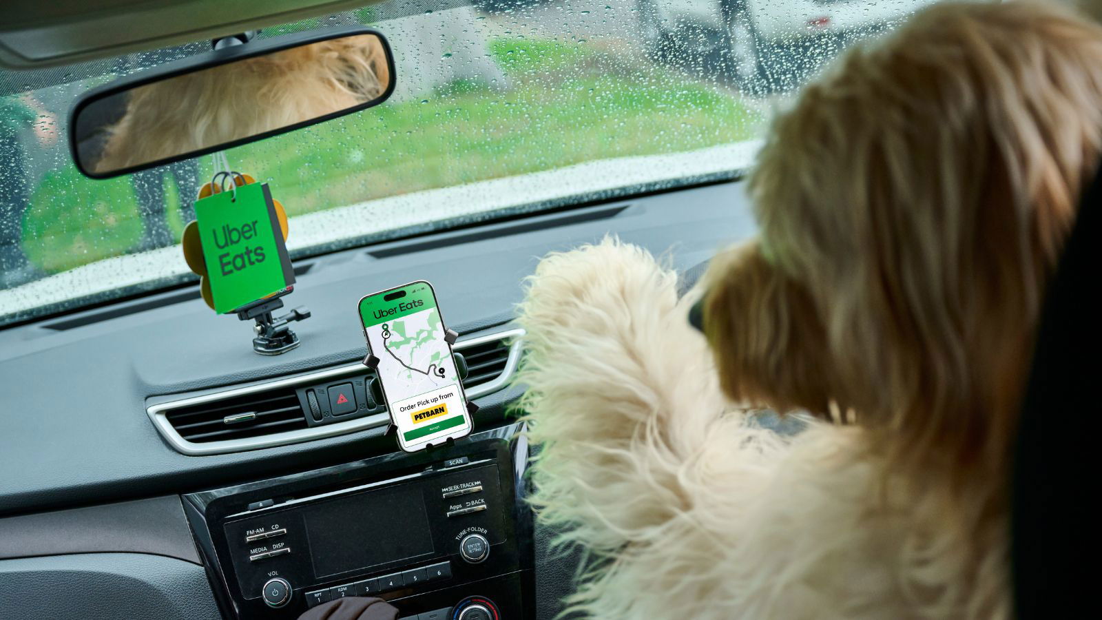Uber Eats and Petbarn go full fetch: Delivery dog drives home new brand stunt by Hello