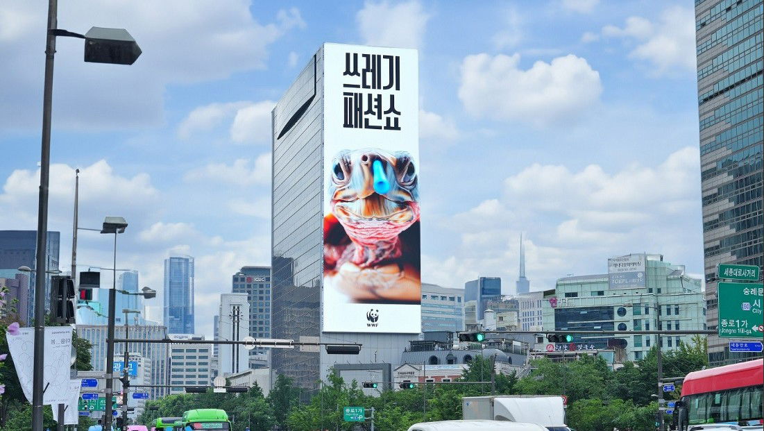 WWF Korea raises awareness of plastic pollution with OOH campaign