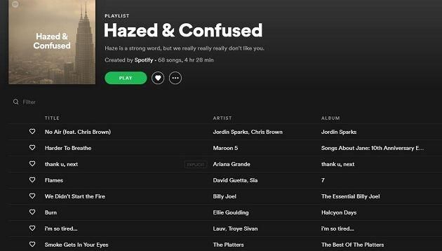 Spotify injects humour into haze season with 'punny' playlist